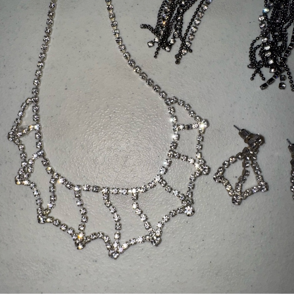 Statement & Rhinestone Jewelry Bundle Peace Signs… - image 2